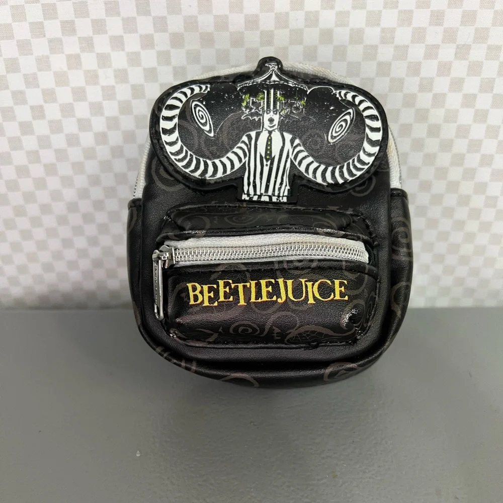 Beetlejuice Mini Mini Backpack‎ Keychain coin Purse